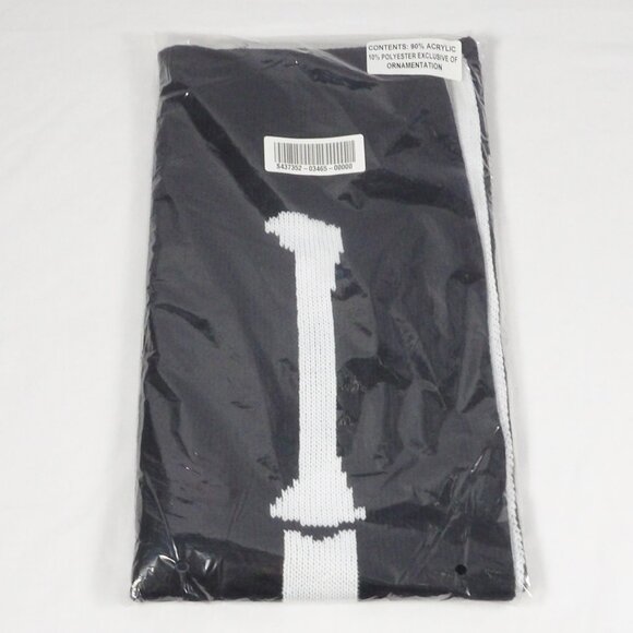 Black & White REVERSIBLE Skelton Arm Scarf NEW - Picture 7 of 7